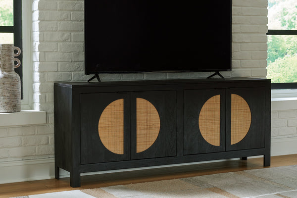 Cliffiings - Black / Natural - Accent Cabinet - 5th Avenue Furniture