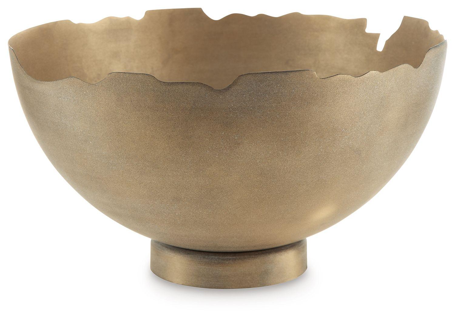 Signature Design by Ashley® - Maura - Antique Gold Finish - Bowl - 5th Avenue Furniture