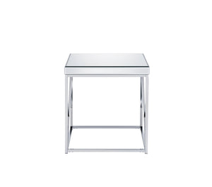 Steve Silver Furniture - Evelyn - Mirror Top End Table - Silver - 5th Avenue Furniture