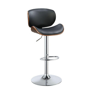 ACME - Camila - Stool - Black PU & Walnut - Metal - 45" - 5th Avenue Furniture