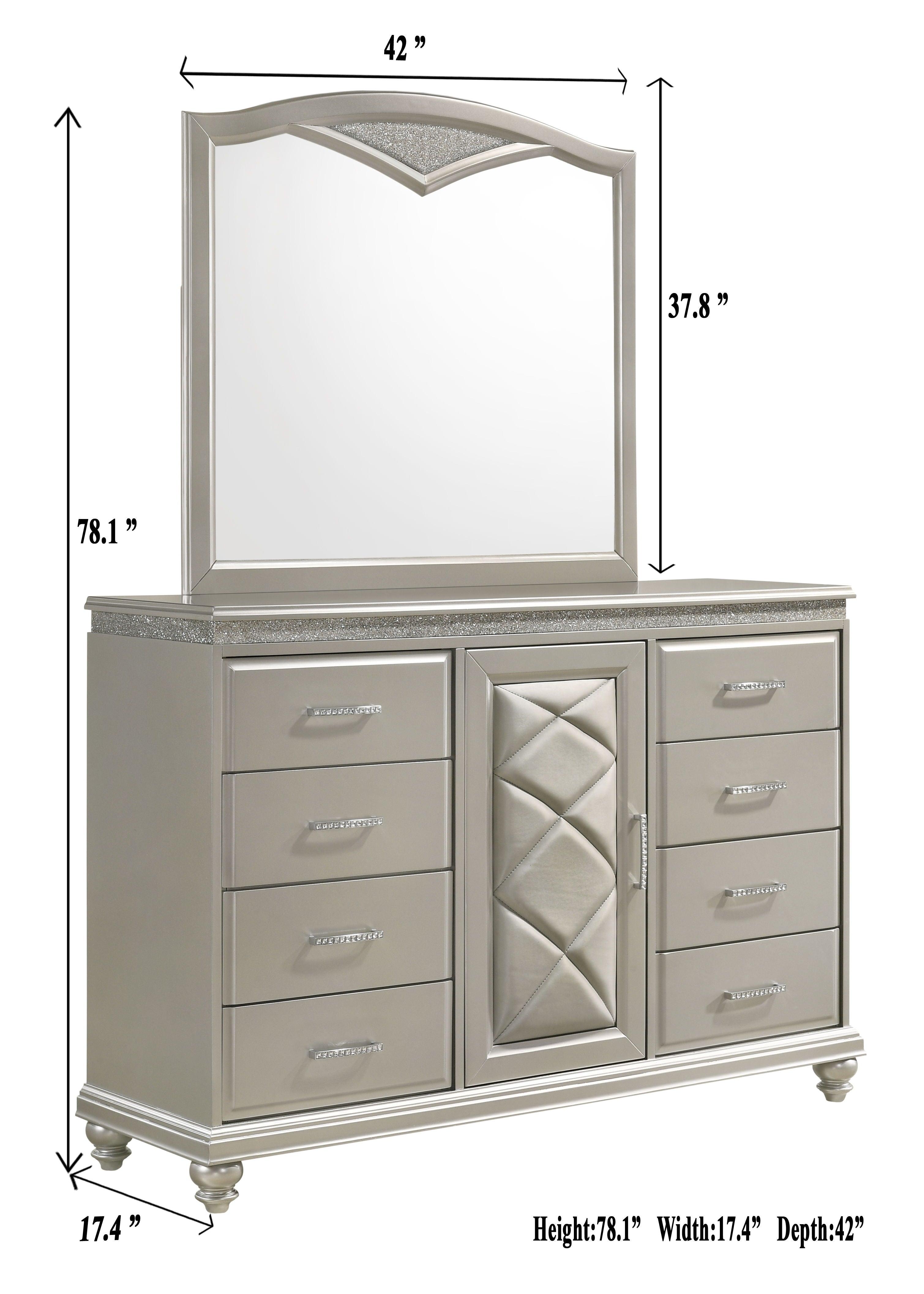 Crown Mark - Valiant - Dresser, Mirror - 5th Avenue Furniture