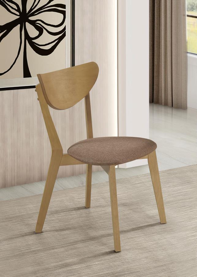 Coaster Fine Furniture - Elowen - Dining Side Chair (Set of 2) - Light Walnut And Brown - 5th Avenue Furniture