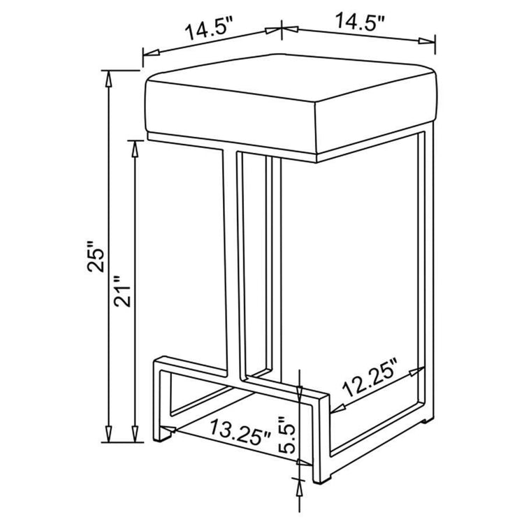 CoasterEveryday - Gervase - Square Stool - 5th Avenue Furniture