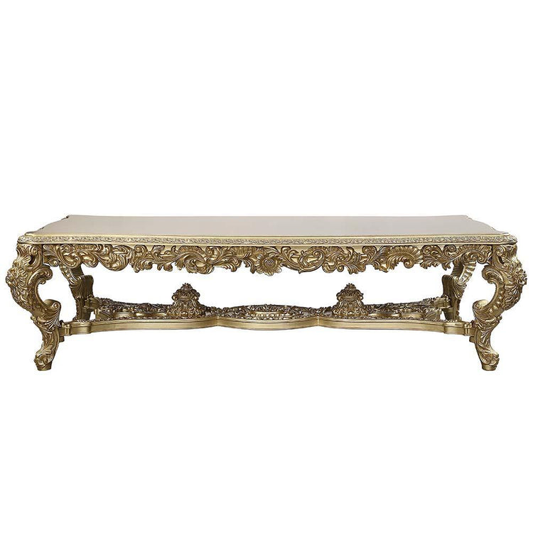 ACME - Bernadette - Dining Table - Gold Finish - 31" - 5th Avenue Furniture