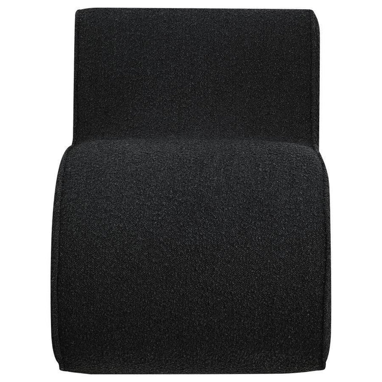 Coaster Fine Furniture - Ronea - Boucle Upholstered Armless Curved Accent Chair - 5th Avenue Furniture
