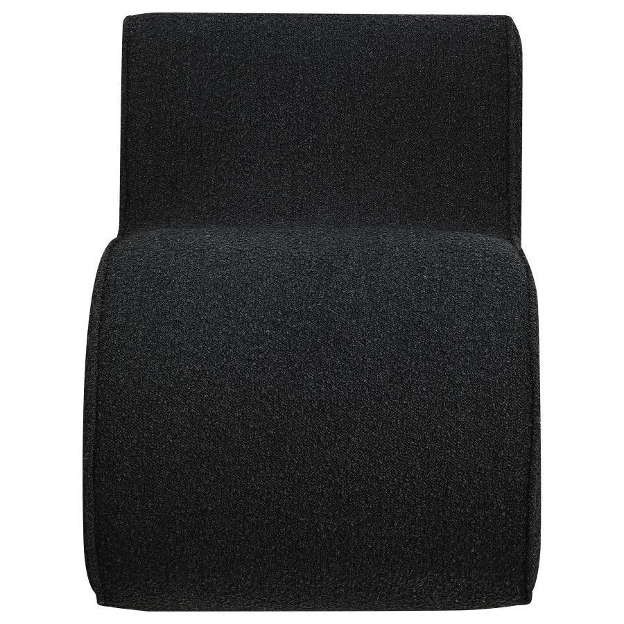 Coaster Fine Furniture - Ronea - Boucle Upholstered Armless Curved Accent Chair - 5th Avenue Furniture