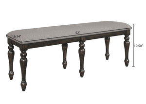 Crown Mark - Hilara - Bench - Pearl Silver - 5th Avenue Furniture