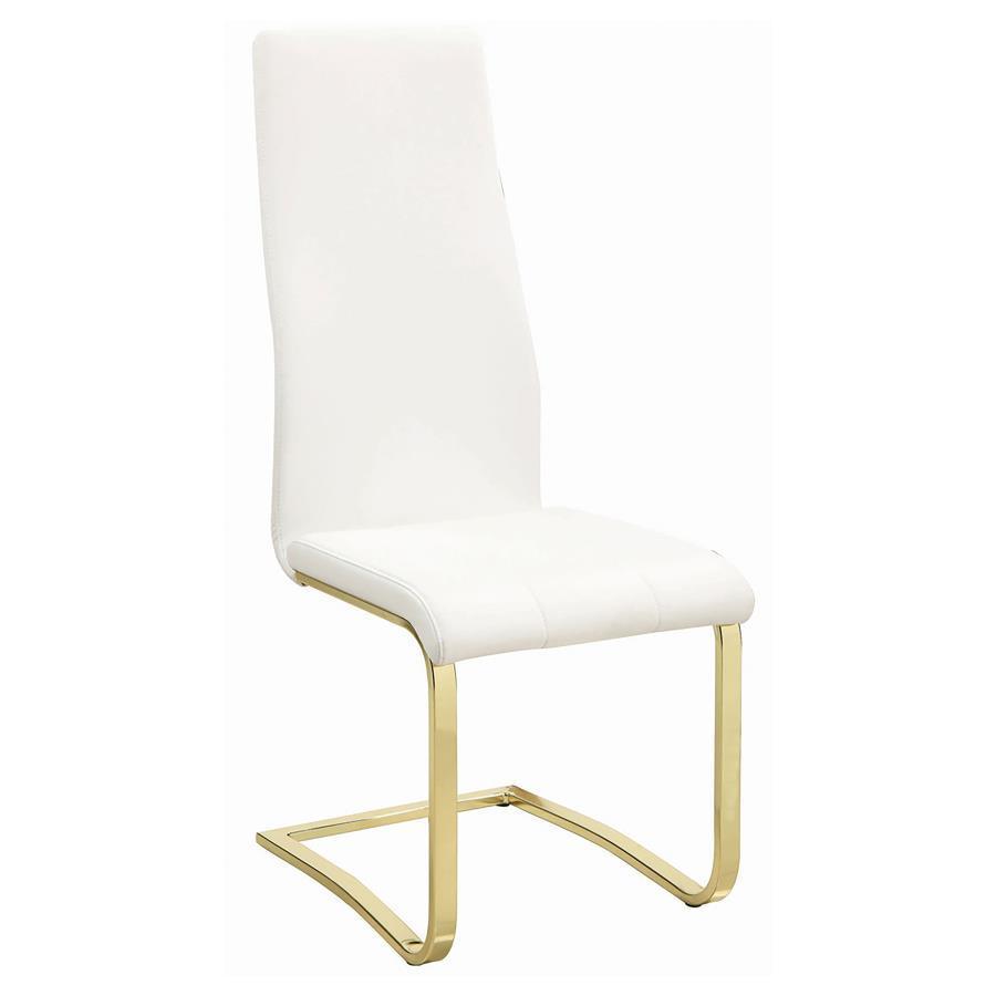 CoasterEssence - Montclair - Side Chairs (Set of 4) - White And Rustic Brass - 5th Avenue Furniture