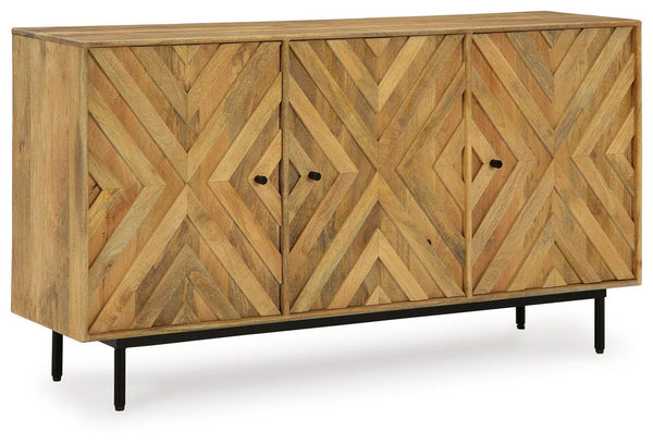 Signature Design by Ashley® - Cadewick - Natural - Accent Cabinet - 5th Avenue Furniture