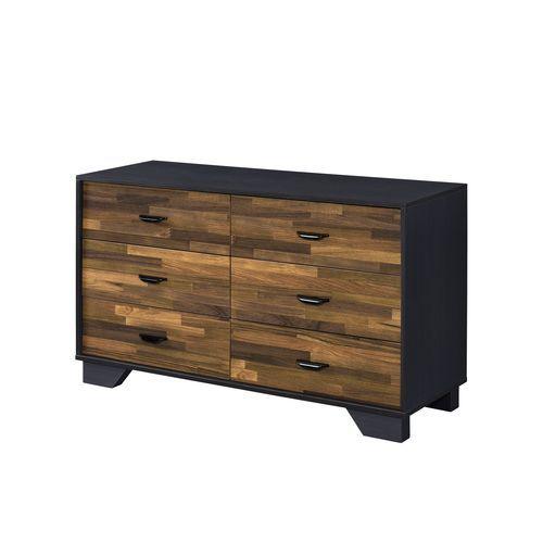 ACME - Eos - Dresser - Walnut & Black Finish - 5th Avenue Furniture