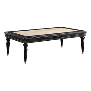 ACME - Tayden - Coffee Table - Marble Top & Black Finish - 5th Avenue Furniture