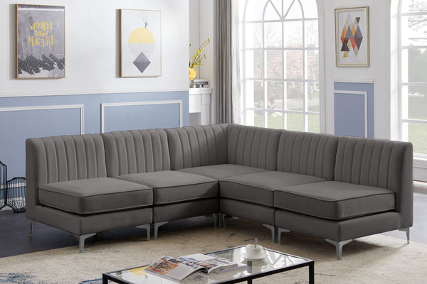Meridian Furniture - Alina - 5 Pc. Sectional - 5th Avenue Furniture