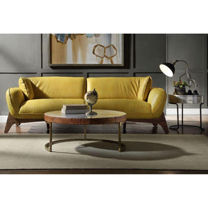 ACME - Pesach - Sofa - Mustard Leather - 5th Avenue Furniture