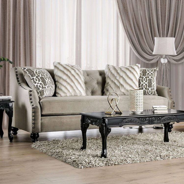 Furniture of America - Ezrin - Sofa - Light Brown - 5th Avenue Furniture