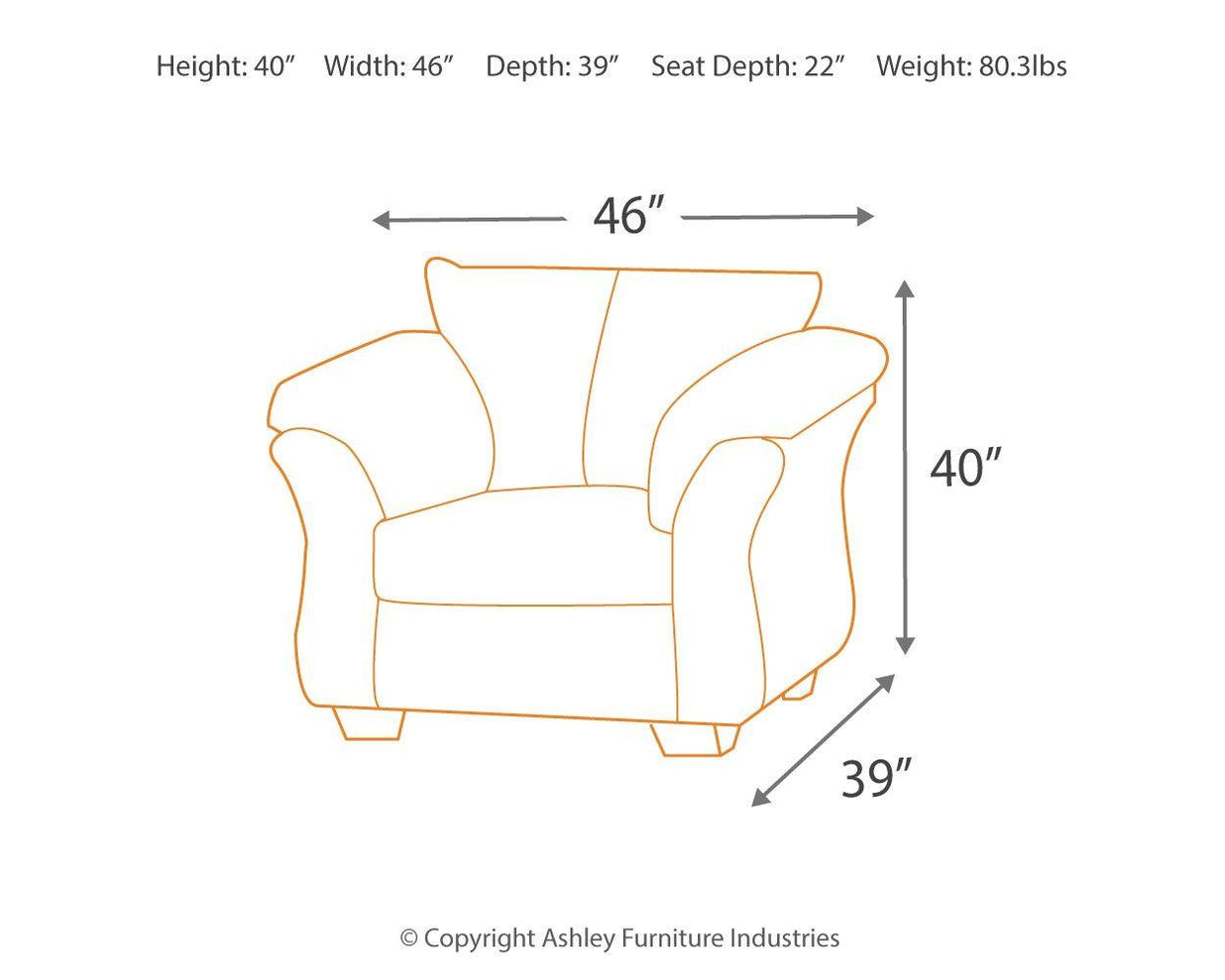 Ashley Furniture - Darcy - Arm Chair - 5th Avenue Furniture