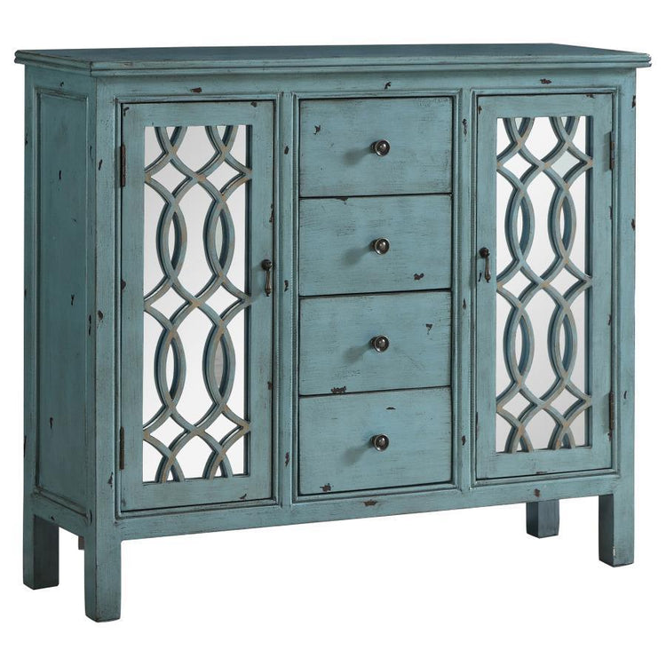 CoasterEveryday - Rue - 4-Drawer Accent Cabinet - Antique Blue - 5th Avenue Furniture