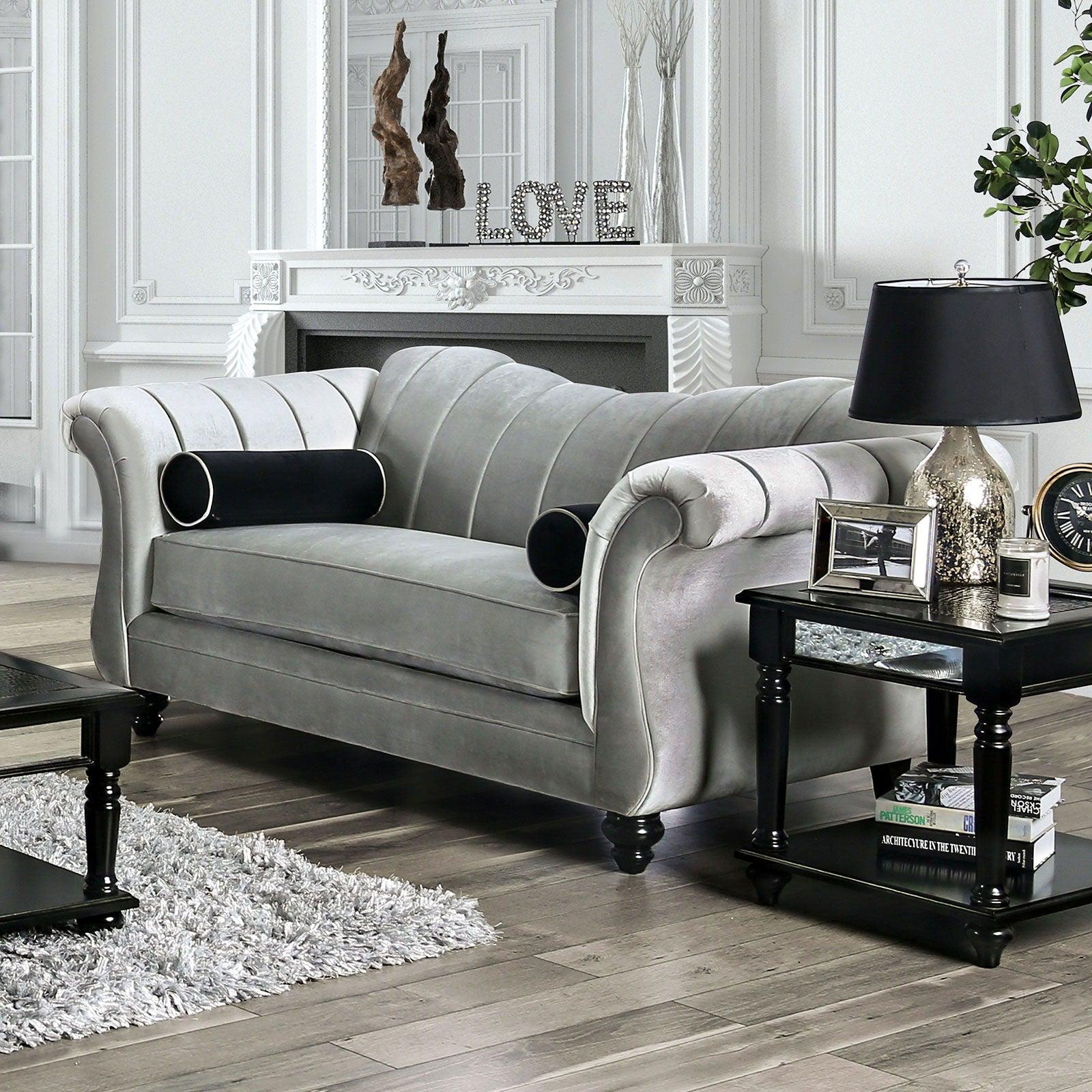 Furniture of America - Marvin - Loveseat - Pewter - 5th Avenue Furniture