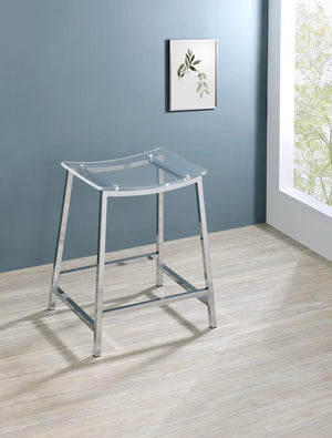Coaster Fine Furniture - Jovani - Acrylic Backless Bar Stools (Set of 2) - 5th Avenue Furniture