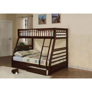 ACME - Jason - Twin Over Full Bunk Bed With 2 Drawers - Dark Brown - 79" - 5th Avenue Furniture