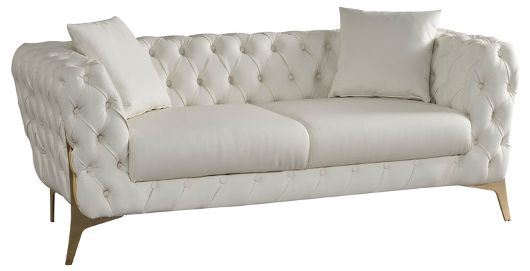 Aurora - Loveseat - Cream - 5th Avenue Furniture