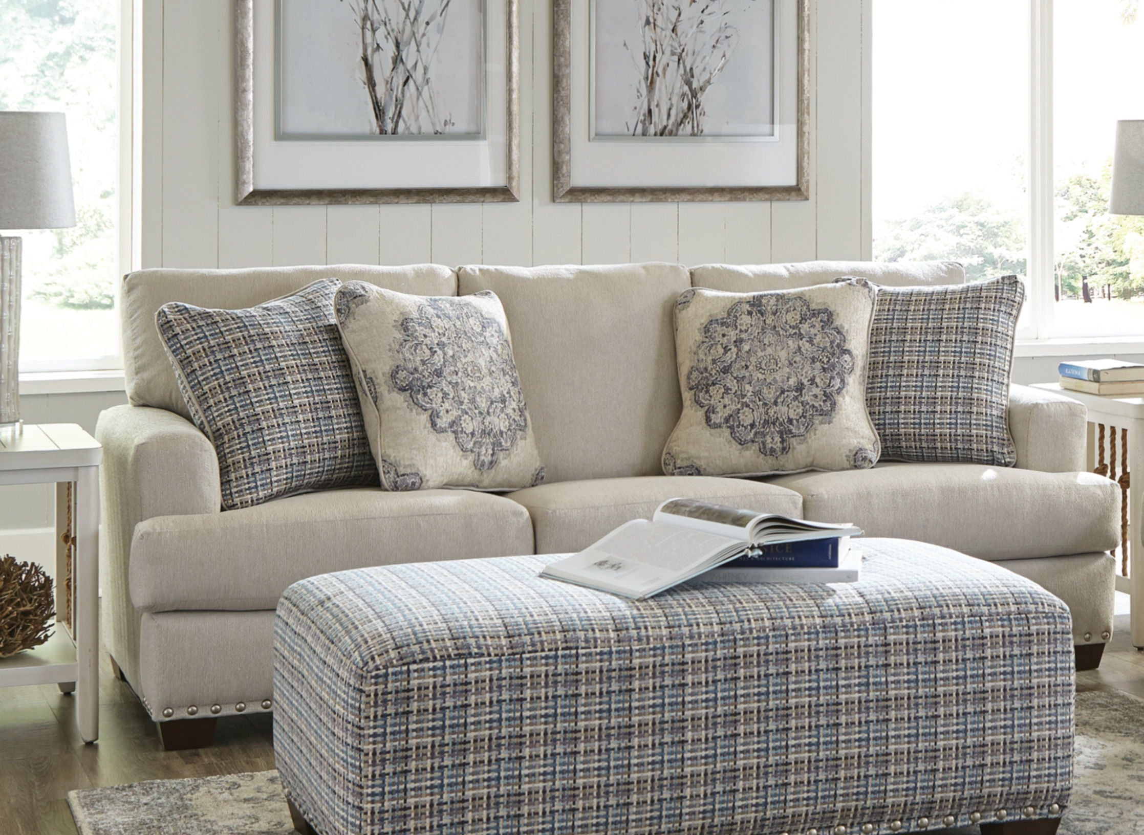 Newberg - Sofa - Platinum - 5th Avenue Furniture