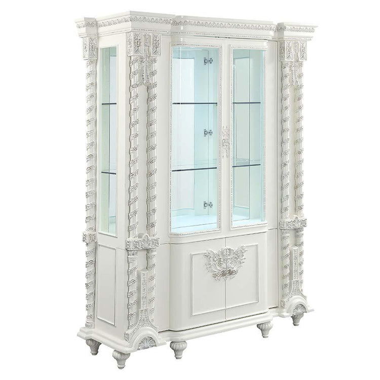ACME - Vanaheim - Curio - Antique White Finish - 5th Avenue Furniture