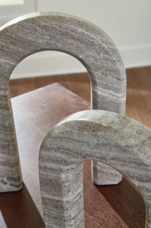 Signature Design by Ashley® - Keithton - Taupe - Sculpture Set (Set of 2) - 5th Avenue Furniture