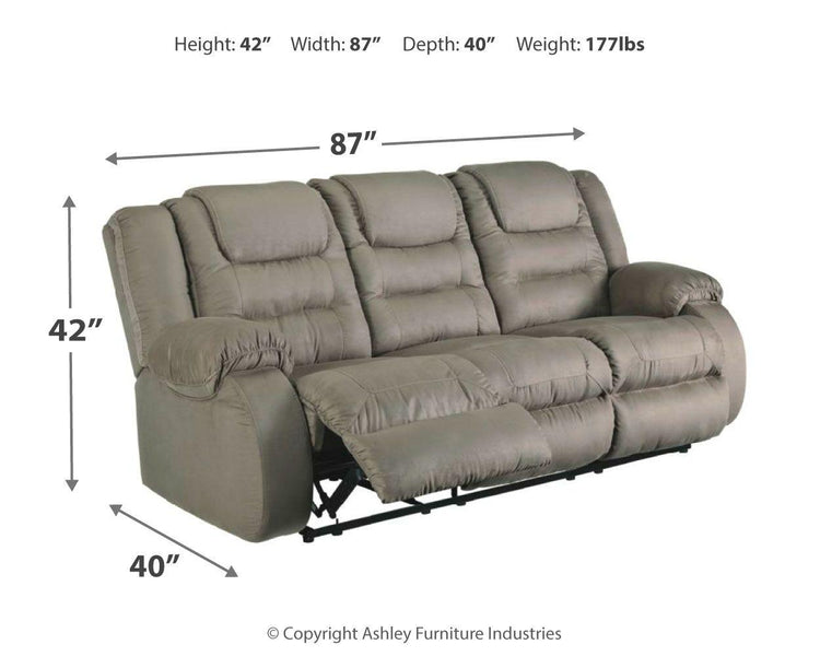 Ashley Furniture - Mccade - Cobblestone - Reclining Sofa - 5th Avenue Furniture