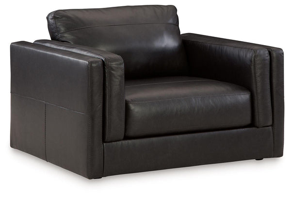 Signature Design by Ashley® - Amiata - Onyx - Chair And A Half - 5th Avenue Furniture