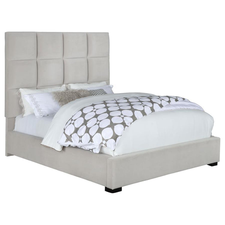 CoasterEssence - Panes - Tufted Upholstered Panel Bed - 5th Avenue Furniture
