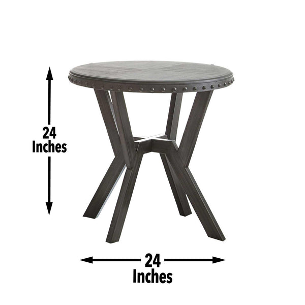 Steve Silver Furniture - Alamo - Round End Table - Gray - 5th Avenue Furniture