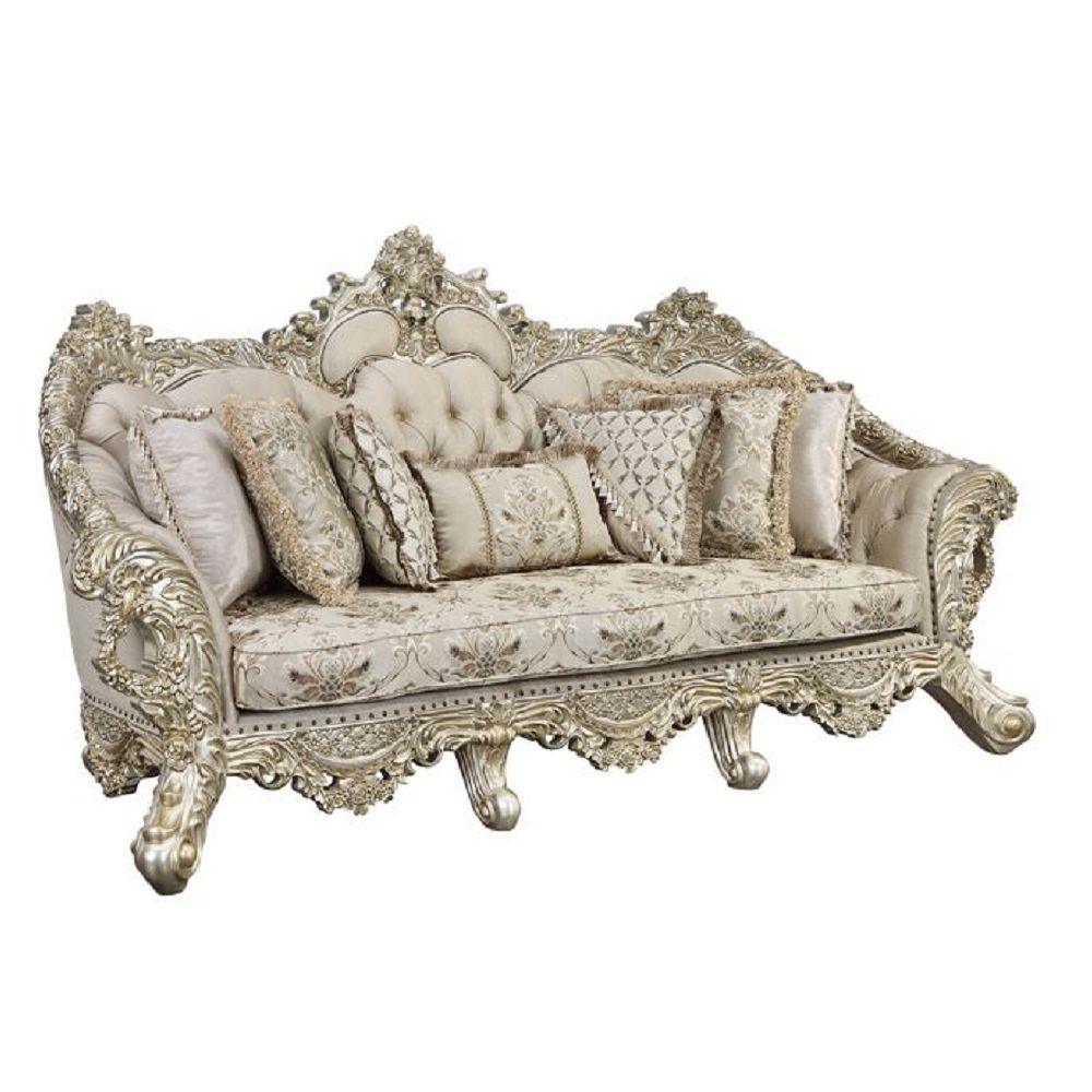 ACME - Danae - Sofa - Fabric, Champagne & Gold Finish - 5th Avenue Furniture