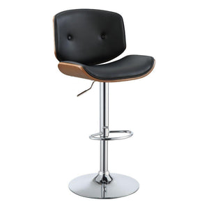 ACME - Camila - Stool - Black PU & Walnut - 45" - 5th Avenue Furniture