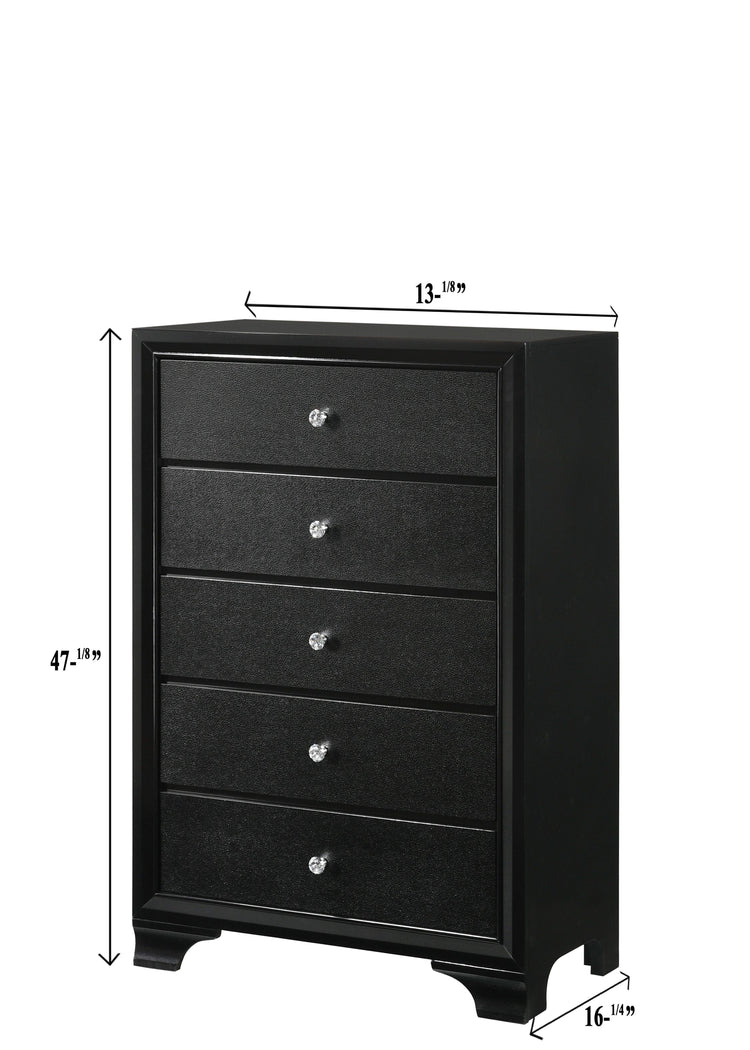 Crown Mark - Micah - Chest - Black - 5th Avenue Furniture