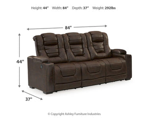 Ashley Furniture - Owner's - Thyme - Pwr Rec Sofa With Adj Headrest - 5th Avenue Furniture