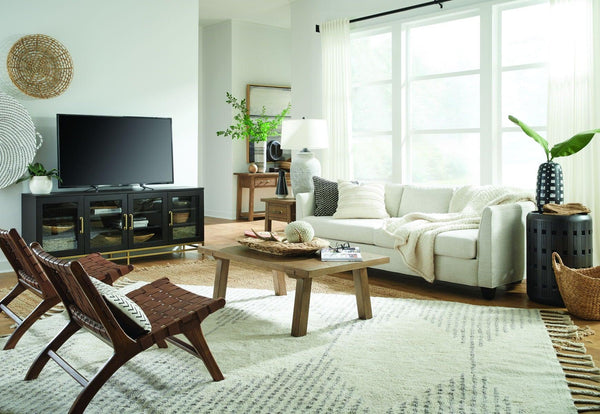 Magnussen Furniture - Lindon - Dark Round Accent End Table - Belgian Wheat - 5th Avenue Furniture