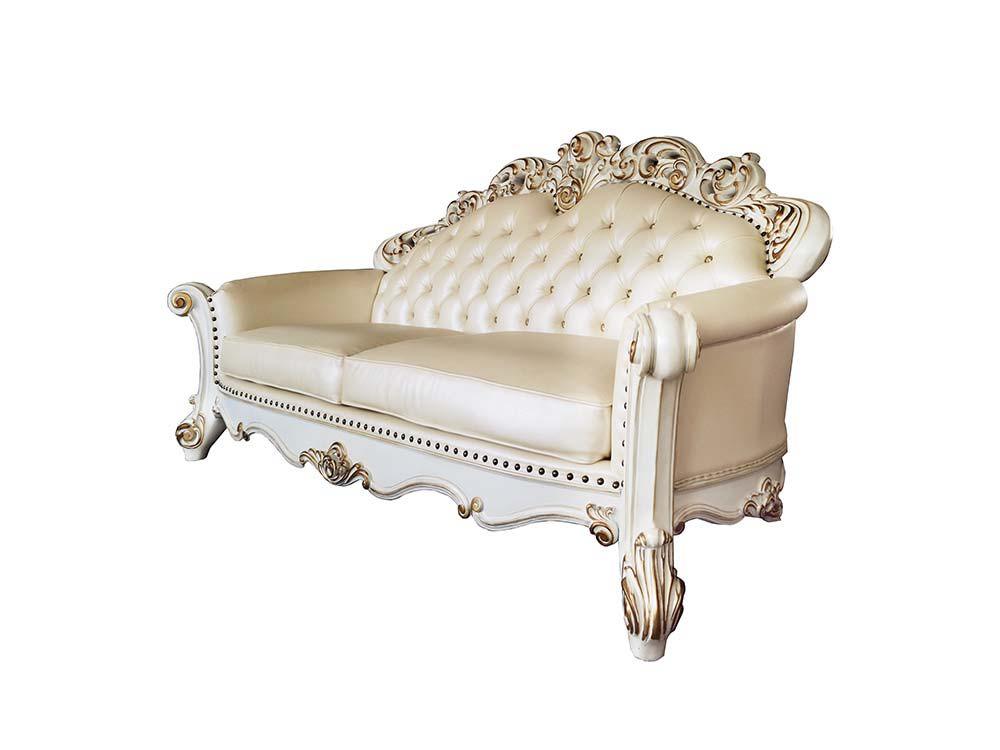 ACME - Vendom - Sofa - Champagne PU & Antique Pearl Finsih - 5th Avenue Furniture