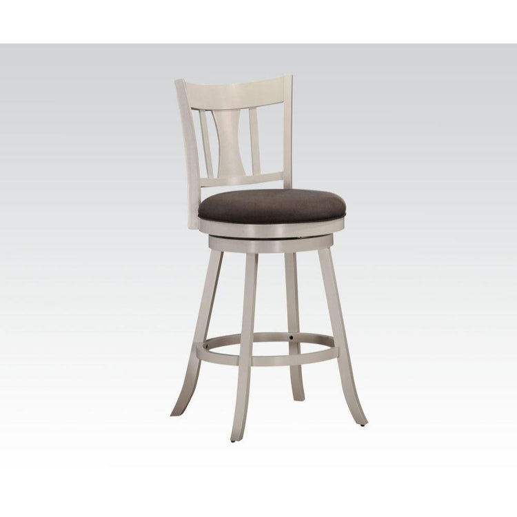 ACME - Tabib - Bar Chair - Fabric & White - 5th Avenue Furniture