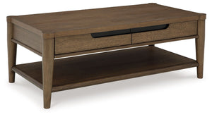 Roanhowe - Brown - Rectangular Cocktail Table - 5th Avenue Furniture