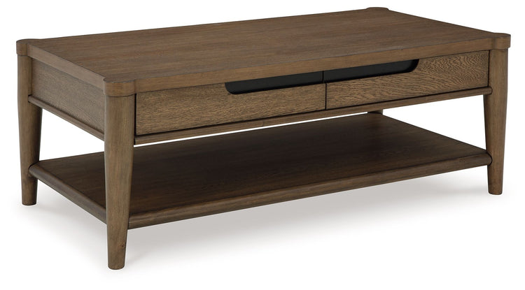 Roanhowe - Brown - Rectangular Cocktail Table - 5th Avenue Furniture