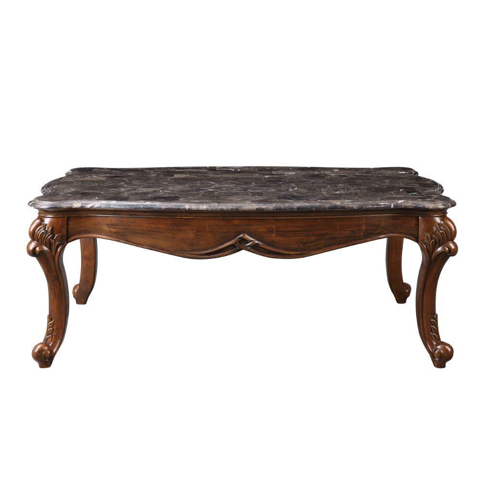 ACME - Miyeon - Coffee Table - Marble & Cherry - 5th Avenue Furniture