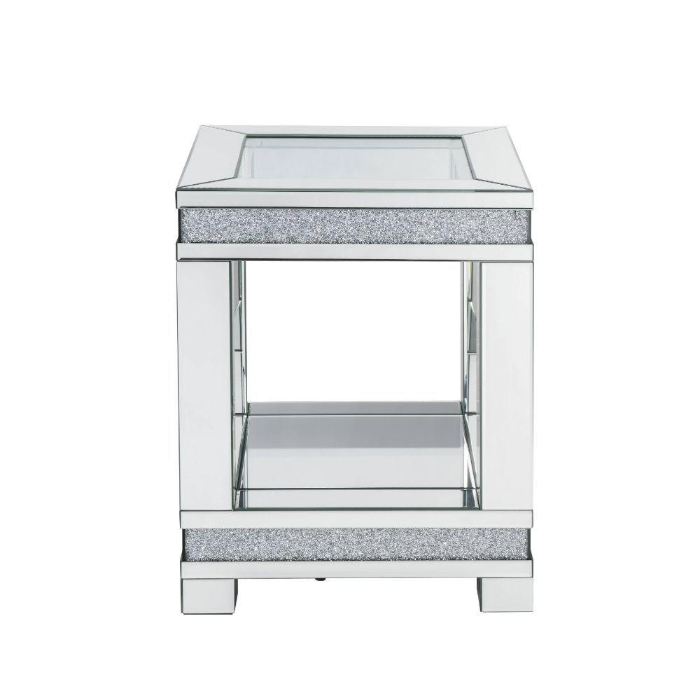 ACME - Noralie - End Table - Pearl Silver - Wood - 24" - 5th Avenue Furniture