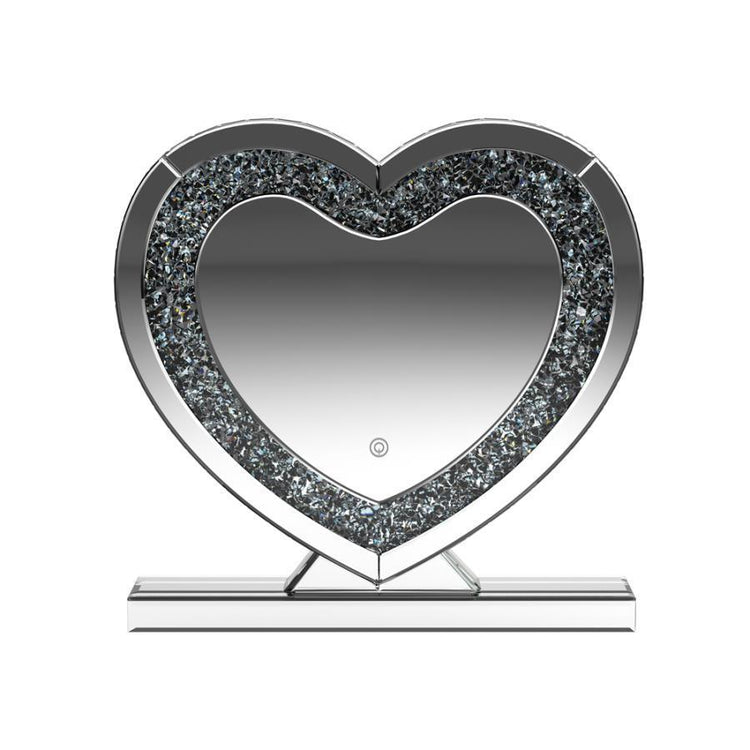 CoasterEveryday - Euston - Heart Shape Table - Mirror Silver - 5th Avenue Furniture