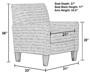 Jackson - Lewiston - Accent Chair - Graphite - 5th Avenue Furniture