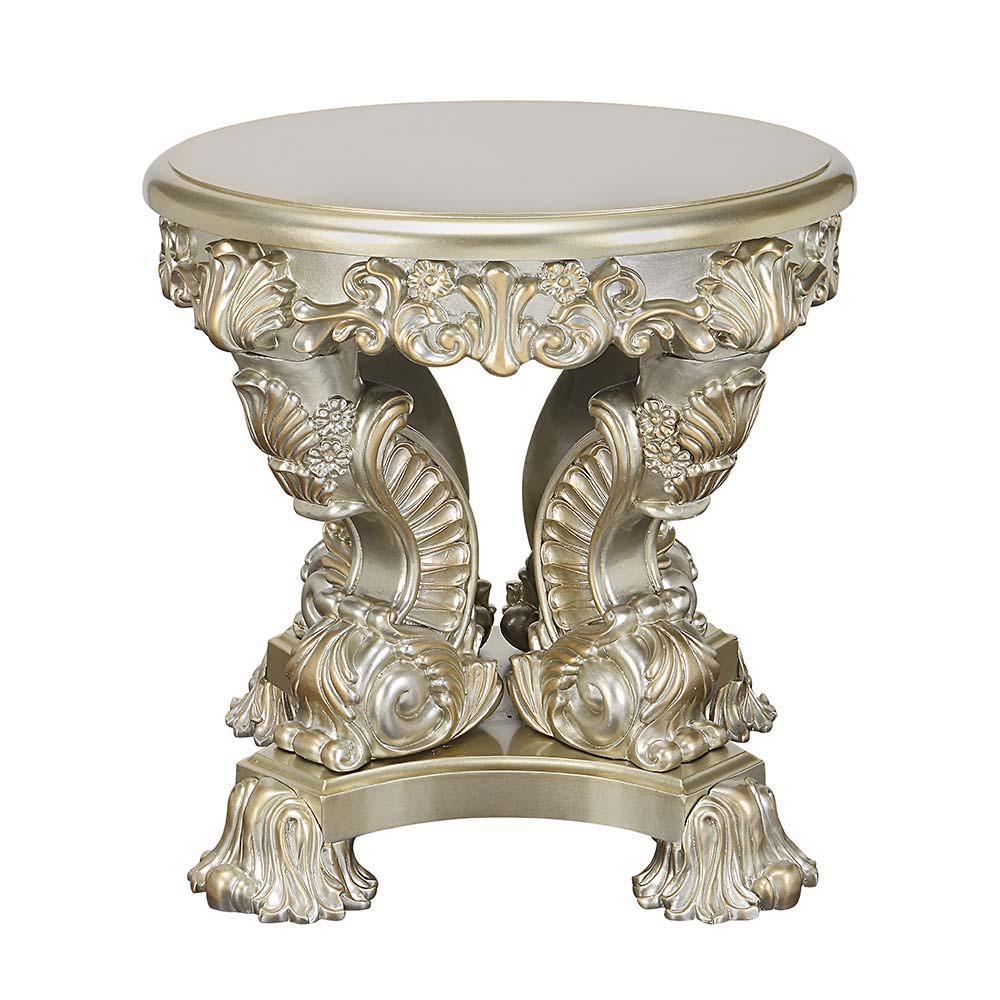 ACME - Sorina - End Table - Antique Gold Finish - 28" - 5th Avenue Furniture