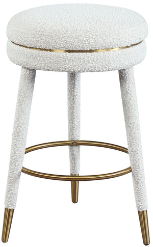 Meridian Furniture - Coral - Counter Stool - Cream - 5th Avenue Furniture