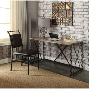 ACME - Jodie - Desk - Rustic Oak & Antique Black - 5th Avenue Furniture