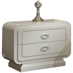 ACME - Bellagio - Nightstand - Ivory High Gloss - 5th Avenue Furniture