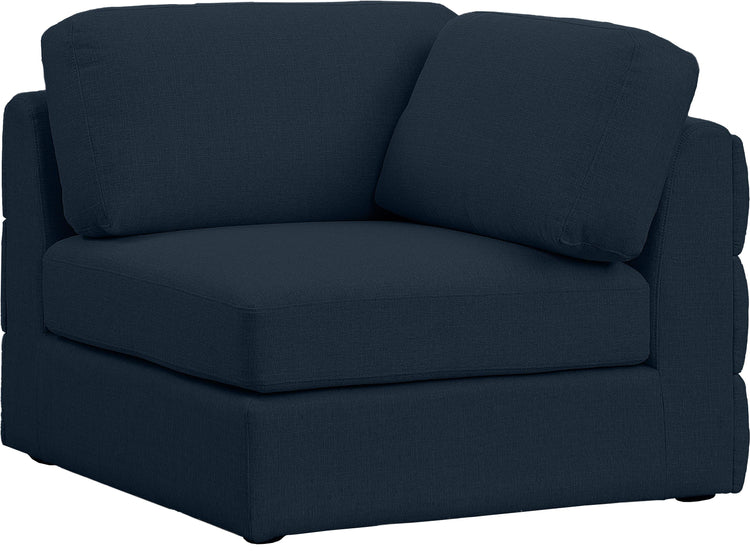 Meridian Furniture - Beckham - Corner Chair - Navy - 5th Avenue Furniture