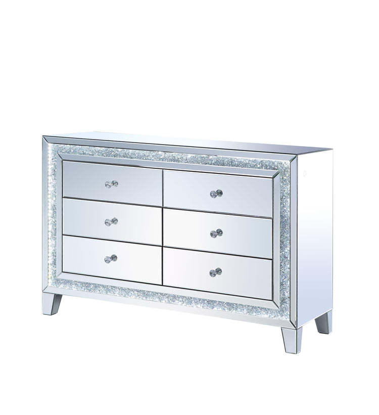 ACME - Noralie - Accent Table - Led, Mirrored & Faux Diamonds - 5th Avenue Furniture